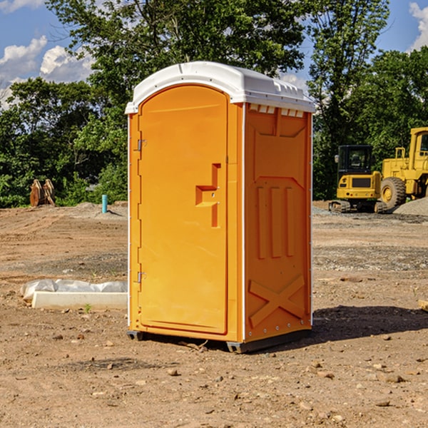 how often are the portable restrooms cleaned and serviced during a rental period in Ashland Kansas